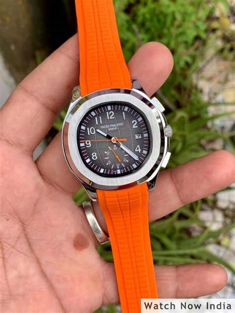 patek philippe aquanaut 5968a orange price in india|5968a aquanaut price.